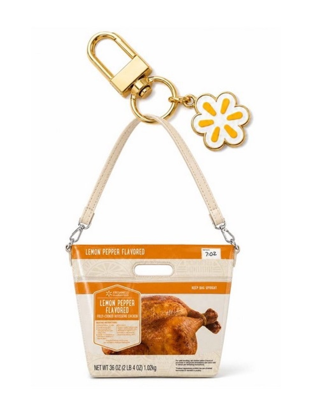Walmart Lemon Pepper Rotisserie Chicken Coin Purse Bag Charm